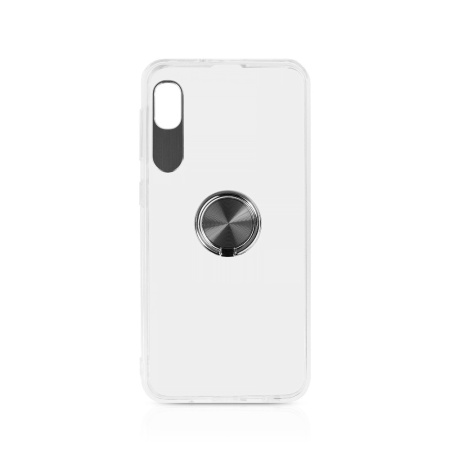 Чехол силиконовый для Samsung Galaxy A10 с кольцом-держателем DF sTRing-01 (black)