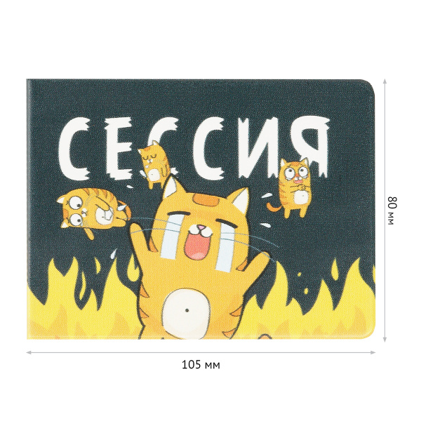 Обложка для студенческого билета, пропуска, удостоверения OfficeSpace "Сессия", ПВХ, фотопечать ST_5