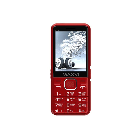 Сотовый Maxvi P110 Red 2sim/2.8"/320*240/microSD/0.3МП/Bt/4000мАч/моноблок