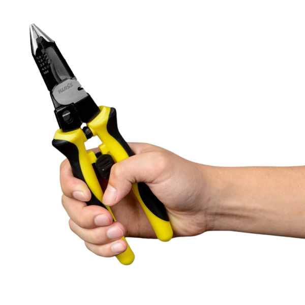 Стриппер Iwiss 9",1..4мм², продольная зачистка кабеля, тонкогубцы