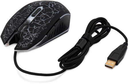 Игровая мышь USB Oklick 896G оптическая, 12800dpi, 5кн, Black