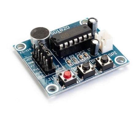 Модуль звукозаписывающий ISD1820 с микрофоном, 3..5в, длительность записи 10сек