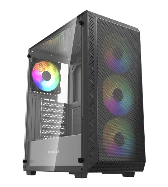 Корпус ATX Б_БП Powercase Mistral S4B ARGB (USB3.0,Audio,черный,Mesh,TG,4х120мм ARGB PWM fans,CPU Cooler до 160мм, VGA до 310мм)[CMSB-A4]