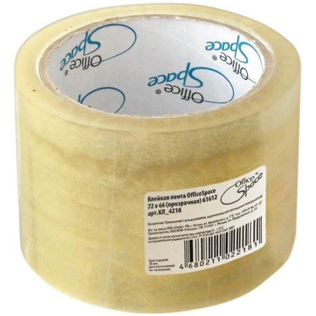 Скотч 72*56м.*45мкм. прозрачный OfficeSpace (КЛ_4218)
