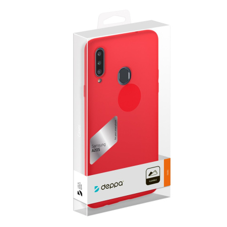 Чехол силиконовый для Samsung Galaxy A20S Deppa Gel Color Case красный (87386)