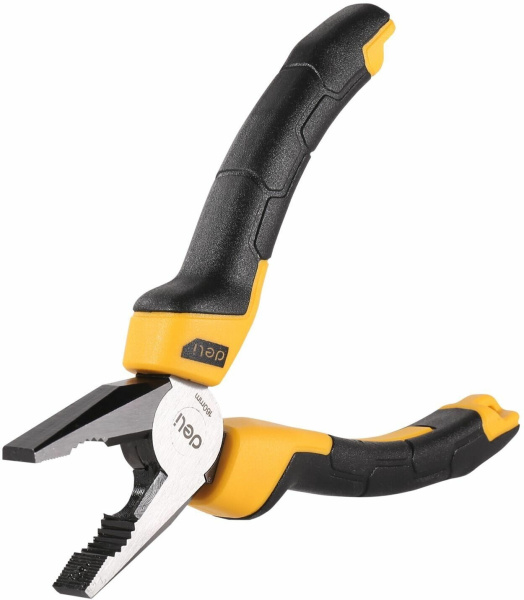 Пассатижи 160мм, Deli DL2006, 54..62HRC, двухкомпонентная рукоять