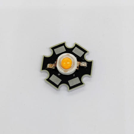 Светодиод мощный, 5вт, белый, 3200K, 6.6в, 0.7а, 95лм, 140°, на плате, LED, BL-HP20AUW2CL-5W