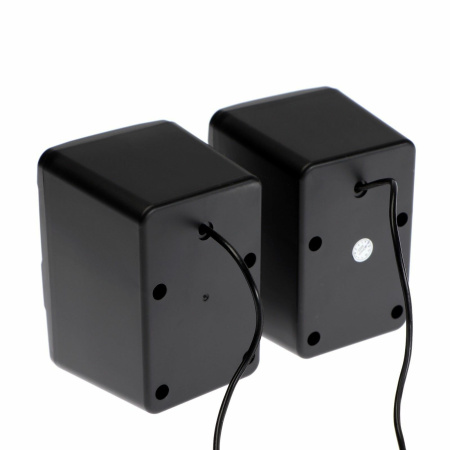 Актив.колонки 2.0 Perfeo SHINE 6Вт, питание от USB, LED подсветка, пластик, Black