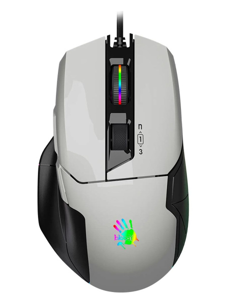 Игровая мышь USB A4Tech Bloody W70 Max оптическая, 10000dpi, Panda White