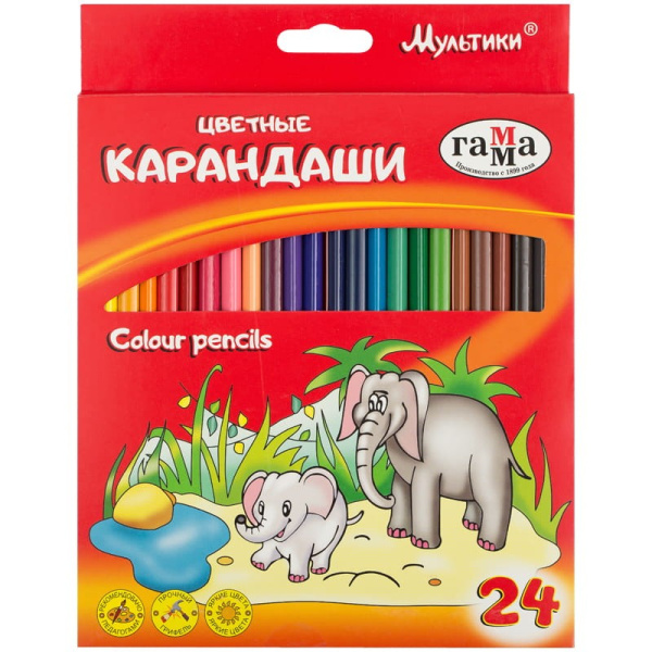 Карандаши 24цв. Гамма "Мультики" (050918_09)