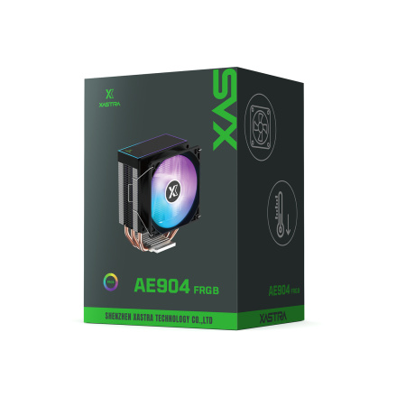 Кулер S115х/1200/1700/1851/AMx XASTRA AE904 FRGB (160W/92mm/800-2400rpm/FRGB/4 тепл.трубки)