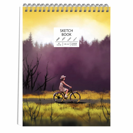 Скетчбук 40л., А4, Эксмо "На прогулке", 140г/м2 (ТС4405328)