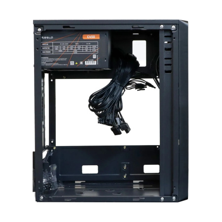 Корпус mATX 450w TESLA 1708U3BM (1*USB3.0+2*USB2.0,Audio,черный)[TSL-1708U3-450W-BM]