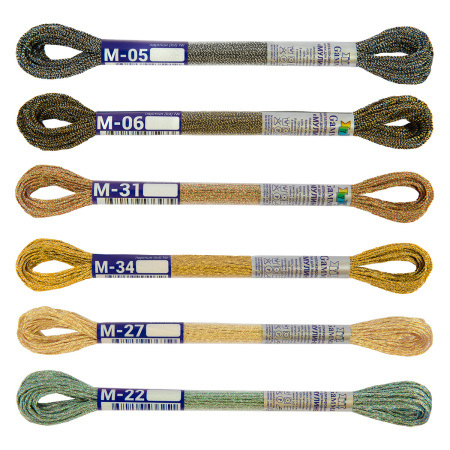 Набор мулине "Gamma" Металлик 100% полиэстер 6 x 8  м 03 Блеск софитов