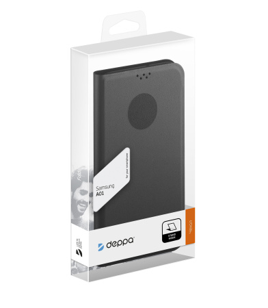 Чехол-книжка для Samsung Galaxy A01 Deppa Book Cover черный (87431)