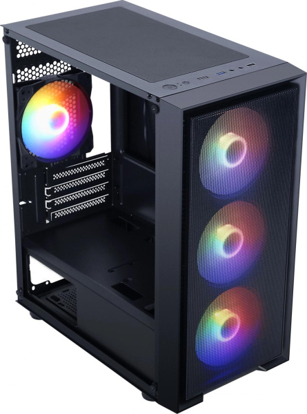 Корпус Accord ACC-M203 черный без БП mATX 2xUSB2.0 1xUSB3.0 audio bott PSU