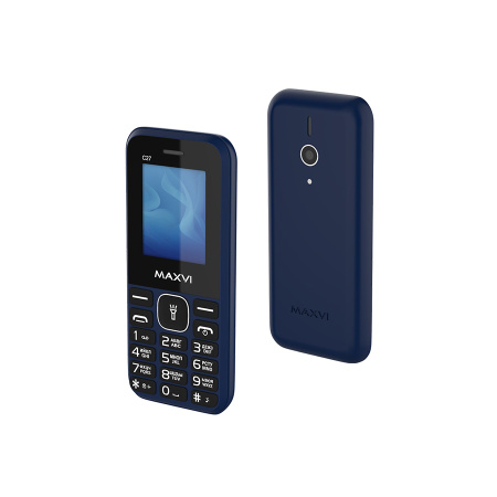 Сотовый Maxvi C27 Blue 2sim/1.77"/160*128/microSD/0.3МП/Bt/600мАч/моноблок