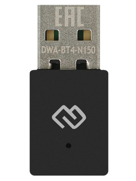 Адаптер WI-FI + Bluetooth USB Digma DWA-BT4-N150 150_Mbps 802.11n Bt4.0