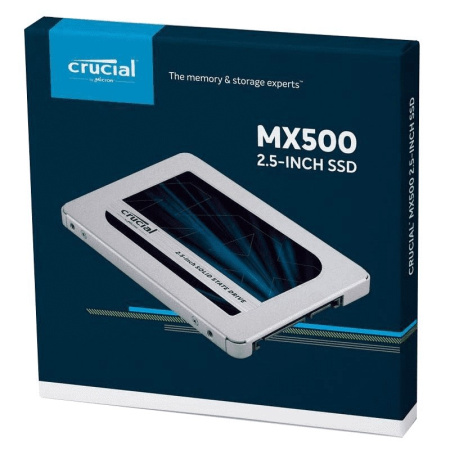 SSD-накопитель 500Гб Crucial MX500 [CT500MX500SSD1](Silicon Motion SM2258,TLC 3D NAND,560/510 Мб/с)