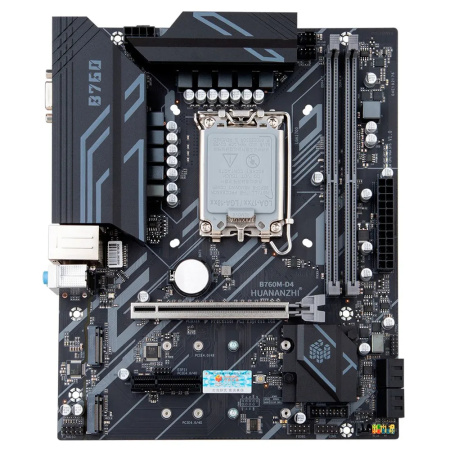Мат.плата S1700 B760 HUANANZHI B760M-D4-A (mATX,,2DDR4,2M.2,PCI-E16,PCI-E,4SATA3,VGA,HDMI,DP,PC3200)