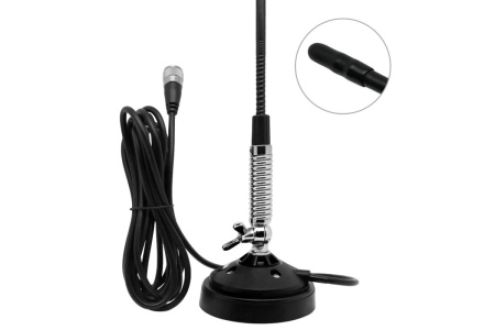 Антенна автомобильная MDI T3-27MAG, 27МГц CB, длина 63см, магнитная подушка d95мм