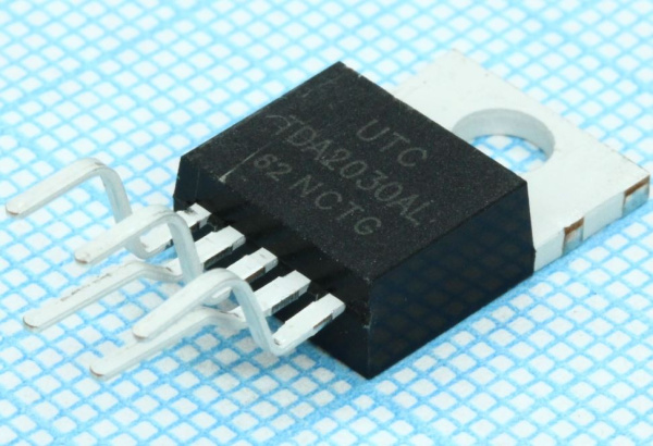 микросхема UTC2030A Yixing (аналог TDA2030AL), УМЗЧ, 18W, ±6…22V, TO220-5