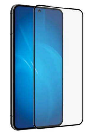 Защитное стекло для Honor X8 (5G)/X6/X5/70 Lite (5G)/X5 Plus/Huawei Nova Y61/Oppo A38 (4G)/A18 с цветной рамкой (fullscreen+fullglue) DF hwColor-1