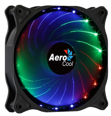 Кулер в корпус 120х120х25 Aerocool Cosmo 12 (sleeve,1000rpm,RGB,4pin Molex)