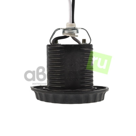 Патрон электрический Е27, с проводом, черный, Rexant 11-8876