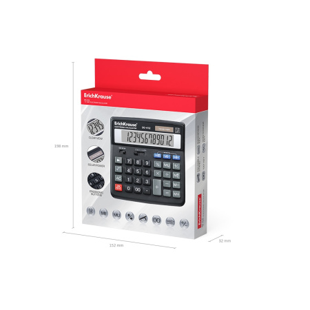 Калькулятор ErichKrause DC-412 12-разрядов (40412)