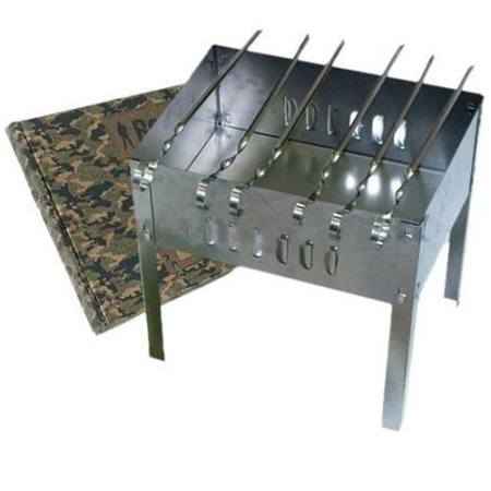 Мангал 350х250х350 мм, сборный + 6 шампуров Boyscout 61235 /10/