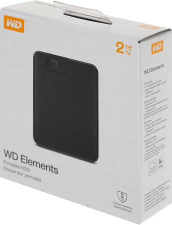 Жесткий диск USB3.0 2.5" 2TB WD Elements (WDBU6Y0020BBK-WESN) черный