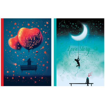 Бизнес-блокнот BG А6 80л. "Love story" ББ6т80_лм_тгф 9160