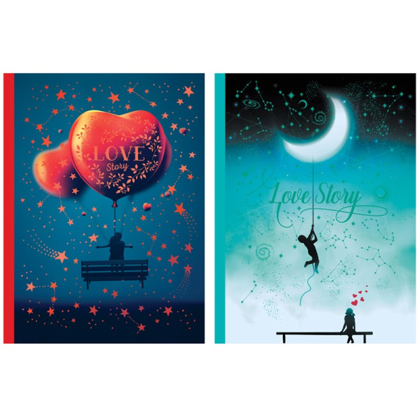 Бизнес-блокнот BG А6 80л. "Love story" ББ6т80_лм_тгф 9160