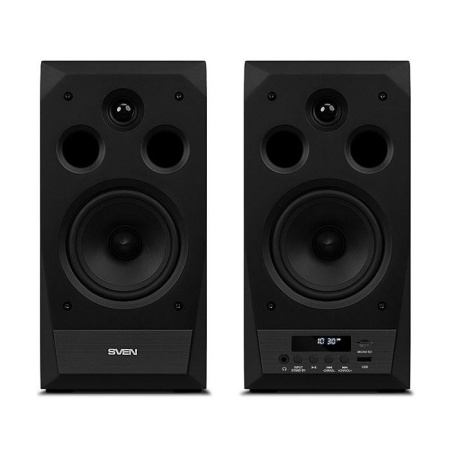 Актив.колонки 2.0 Sven MC-20 90Вт, Bluetooth, FM, MicroSD/USB, питание от сети, MDF, Black