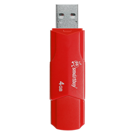 Флеш-накопитель USB2.0 4GB Smartbuy CLUE (SB4GBCLU-R) красный