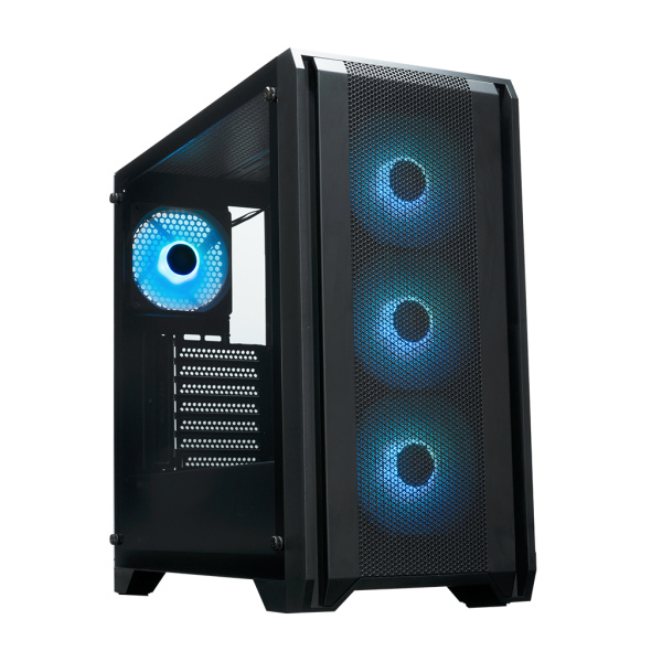 Корпус ATX Б_БП XASTRA A500 4ARGB Black (USB3.0,Audio,TG+Mesh,черный,PWM fans,4х120мм FC ARGB)[A500-BK-FC120ARGB-4F-GL]