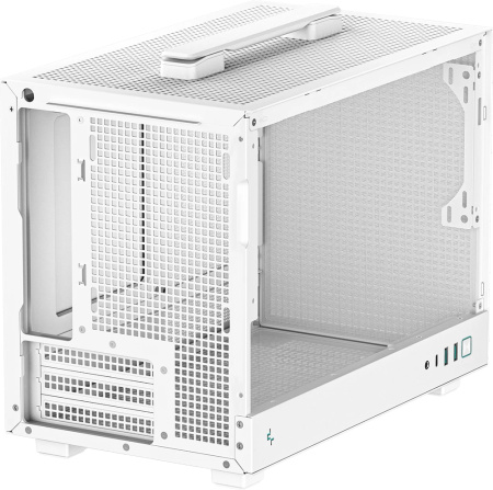 Корпус MINI-ITX Б_БП Deepcool CH160 MESH WH (2*USB3.0,Type-C,Audio,TG,белый,ручка)
