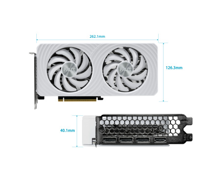 Видеокарта GeForce RTX5060Ti Palit 16Гб White OC GDDR7,128bit,HDMI,3DP (NE7506TU19T1-GB2061M) ret