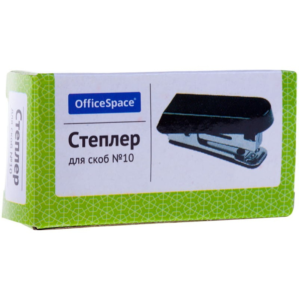Степлер №10 OfficeSpace на 7л. пластиковый корпус, черный (St212BL_437)