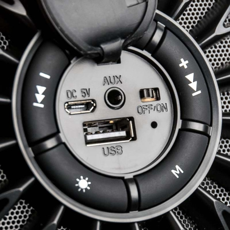 Портативная колонка Dialog AP-1010 Bluetooth, 12Вт вход FM+USB+SD, RGB подсветка