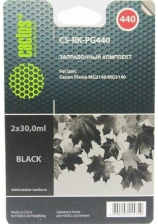 Заправочный набор Cactus CS-RK-PG440 черный 60мл для Canon MG2140/MG3140