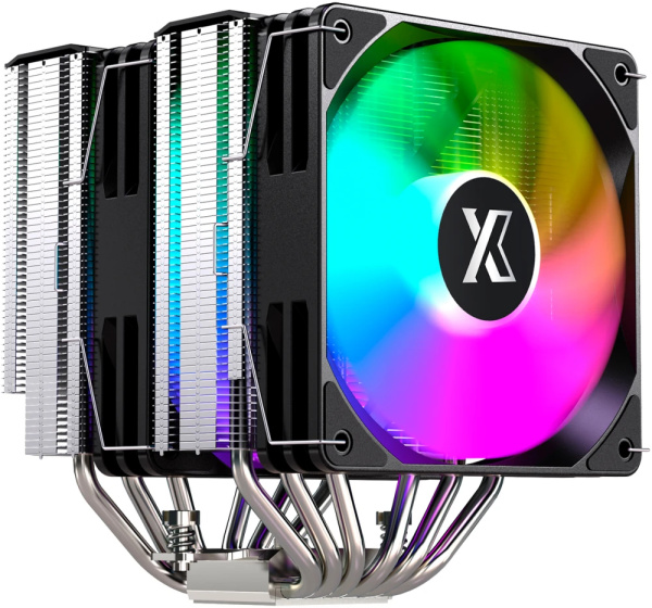 Кулер S115х/1200/1700/1851/AMx XASTRA AX620 Basic ARGB (265W/2*120mm/800-1850rpm/ARGB/6 тепл.трубок/медное основание)[AX620-XXAFMX-GL]