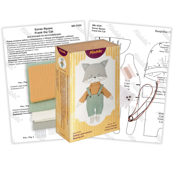 Набор для шитья "Miadolla" MN-0320 Котик Фрэнк