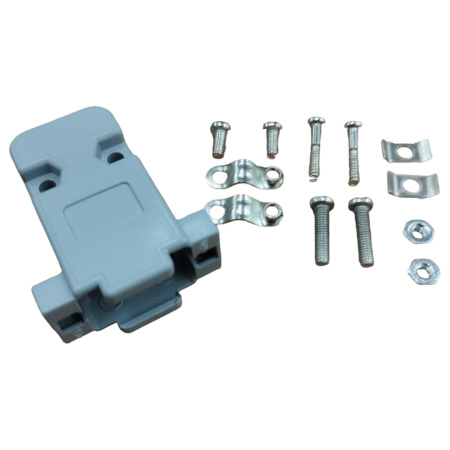 Корпус разъема DB-9, серый, пластик, KLS L-KLS1-DB-09P-S-G (DP-9C)