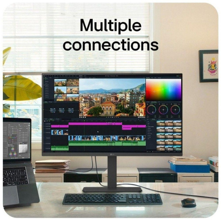 Монитор 31.5" LG 32U720A-B   VA, 3840x2160, 60Hz, 5ms, 250сd/m, 3000:1, HDR10 | 2xHDMI(2.0), DP(1.4), Type-C(PD-90W), 2xUSB3.0 | HAS, Swivel, ExPSU, Speakers, Vesa 100, Black