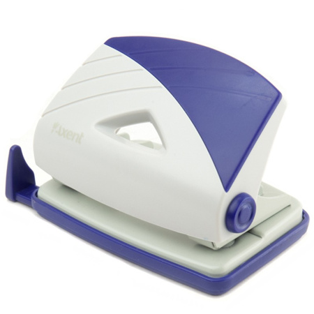 Дырокол AXENT "Duoton" на 16л. серо-синий (3716-02-A)