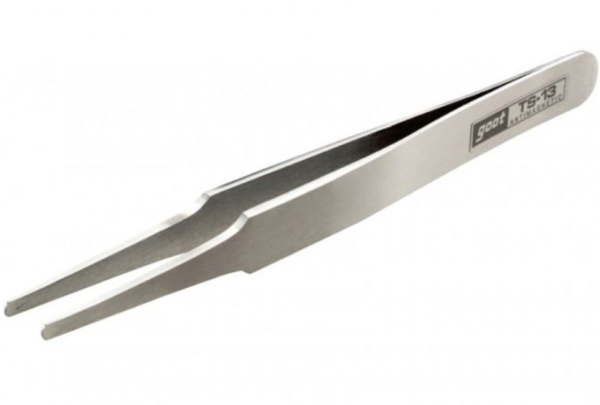 Пинцет 120мм, Goot TS-13, прямой, тупые концы