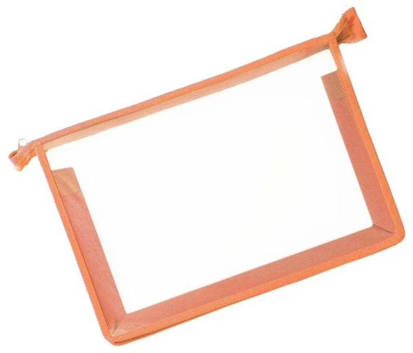 Папка для тетрадей А4 ПЧЕЛКА Б/ЦВ ПЕРСИКОВАЯ на молнии ПМ-А4-01