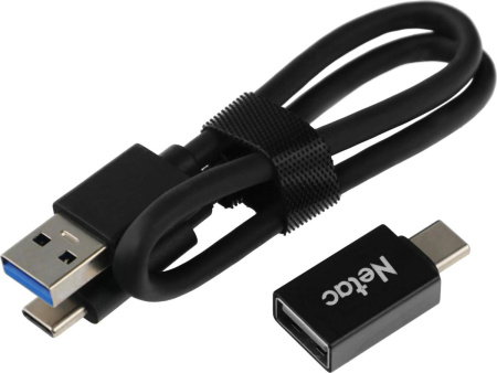 Внешний SSD диск USB3.2 Type-C 500Gb Netac Z9 (NT01Z9-500G-32BK) черный